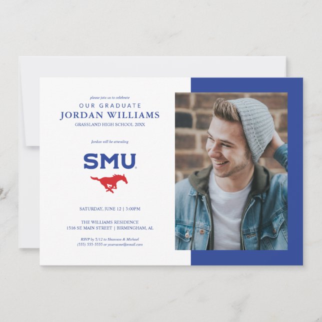 Southern Methodist University Graduation Invitation (Front)