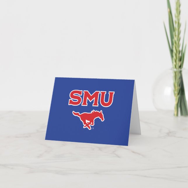 Southern Methodist University Graduation Letterpress Thank You Card (Front)