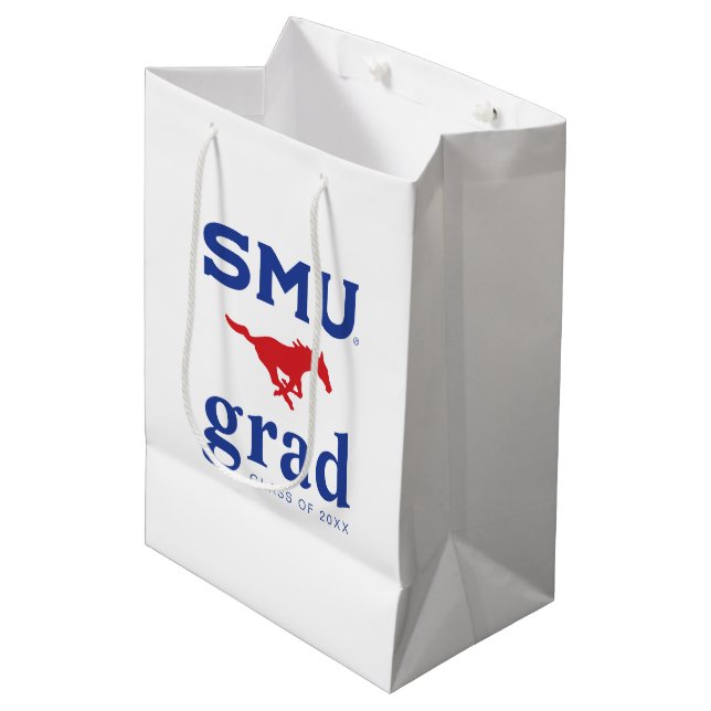Southern Methodist University Graduation Medium Gift Bag (Front Angled)