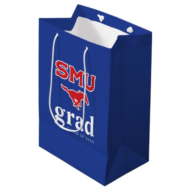 Southern Methodist University Graduation Medium Gift Bag (Front Angled)