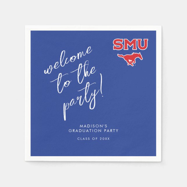 Southern Methodist University Graduation Napkins (Front)