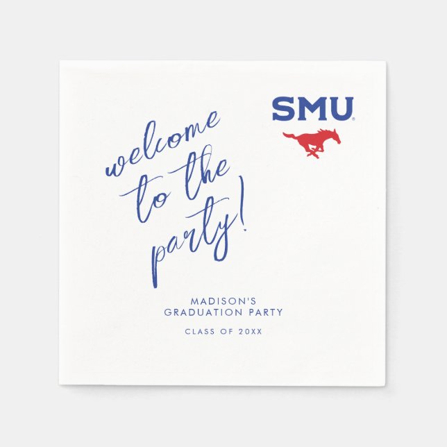 Southern Methodist University Graduation Napkins (Front)