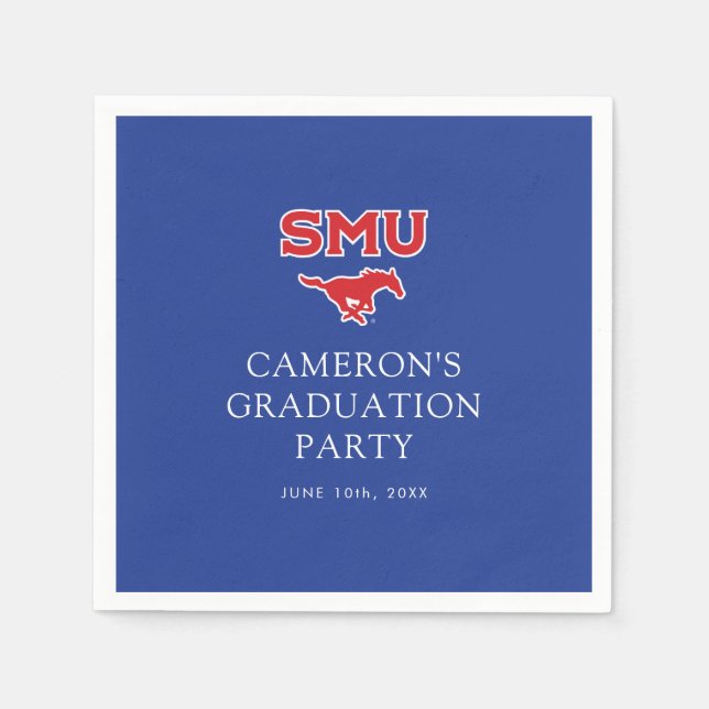 Southern Methodist University Graduation Napkins (Front)