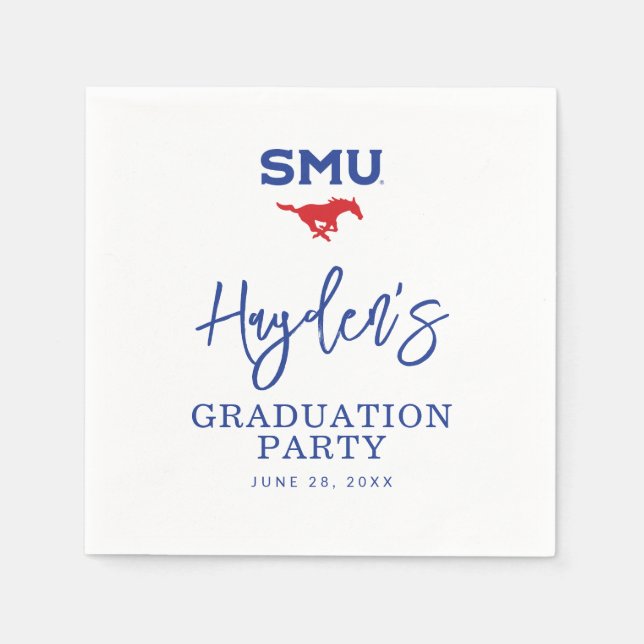 Southern Methodist University Graduation Napkins (Front)