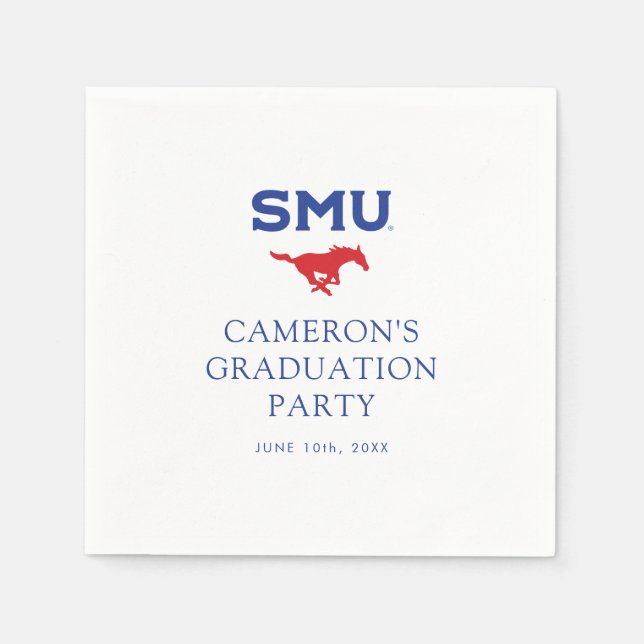 Southern Methodist University Graduation Napkins (Front)