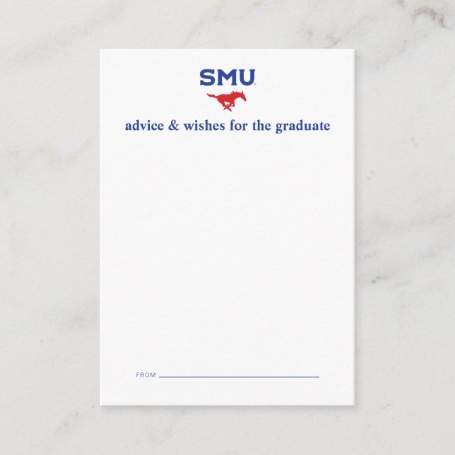 Southern Methodist University Graduation Note Card (Front)