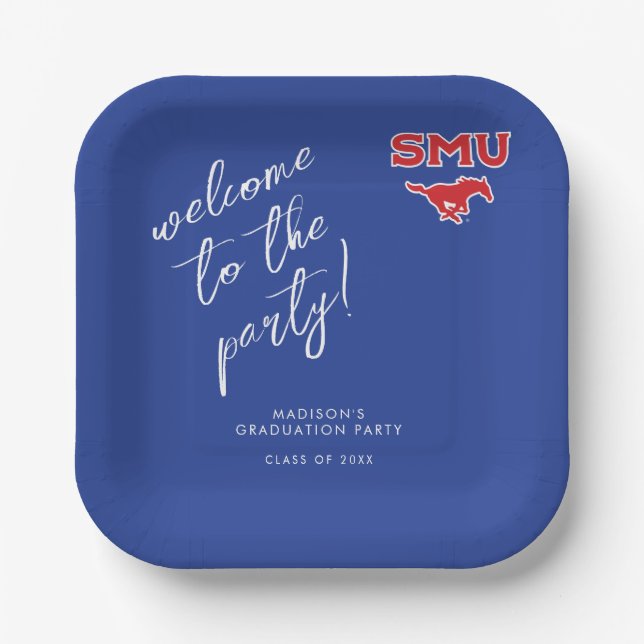 Southern Methodist University Graduation Paper Plates (Front)