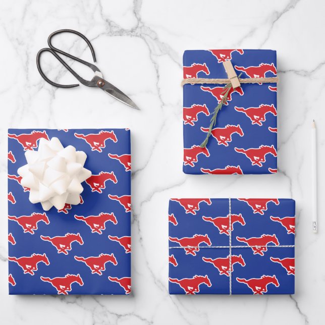 Southern Methodist University Graduation Wrapping Paper Sheets (Front)