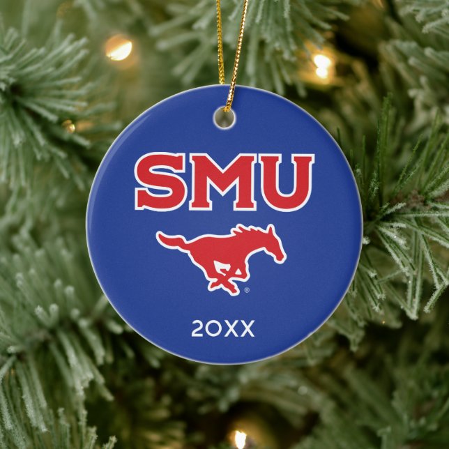Southern Methodist University Holiday Ceramic Ornament (Tree)