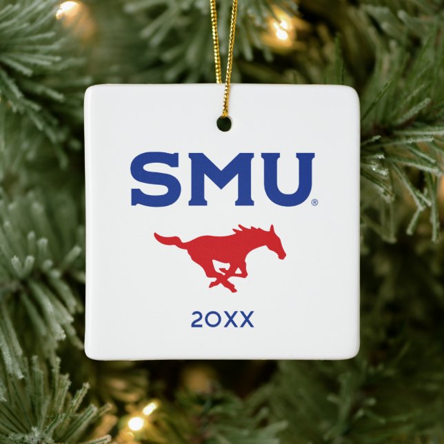Southern Methodist University Holiday Ceramic Ornament (Tree)
