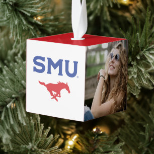 Southern Methodist University Holiday Cube Ornament