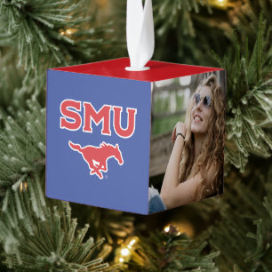 Southern Methodist University Holiday Cube Ornament