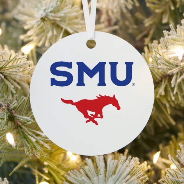 Southern Methodist University Holiday Metal Ornament (Insitu)