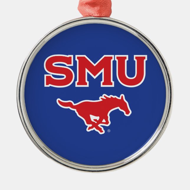 Southern Methodist University Holiday Metal Ornament (Front)