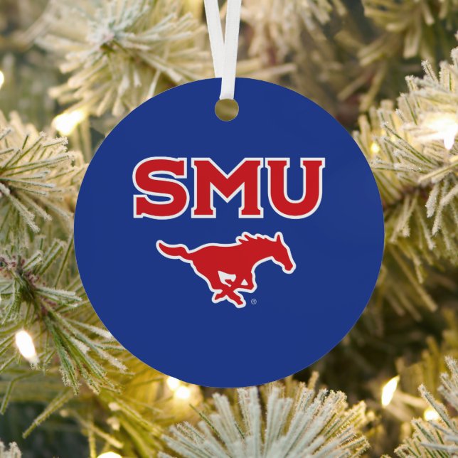 Southern Methodist University Holiday Metal Ornament (Insitu)
