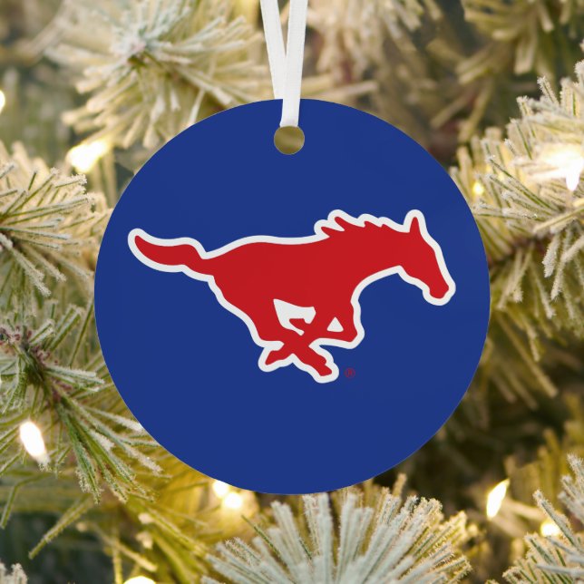 Southern Methodist University Holiday Metal Ornament (Insitu)