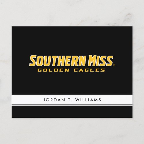 Southern Miss Golden Eagles Invitation Postcard