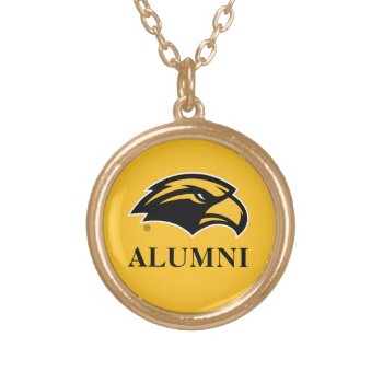 Southern Mississippi Alumni Gold Plated Necklace by southernmississippi at Zazzle