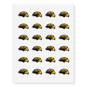 Southern Mississippi Eagle Logo Temporary Tattoos