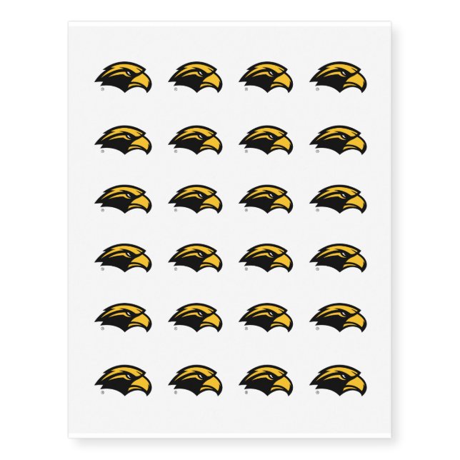 Southern Mississippi Eagle Logo Temporary Tattoos (Front)
