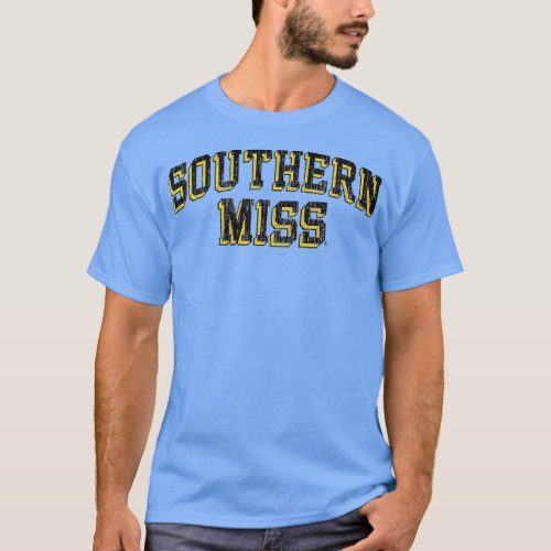 Southern Mississippi Golden Eagles Retro Arch Bloc T_Shirt