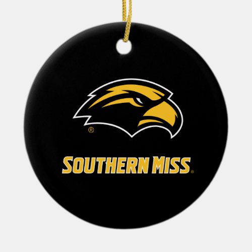 Southern Mississippi Logo Ceramic Ornament