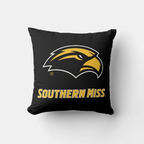 Southern Mississippi Logo Throw Pillow