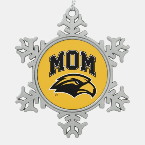 Southern Mississippi Mom Snowflake Pewter Christmas Ornament