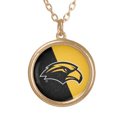 Southern Mississippi University Color Block Gold Plated Necklace