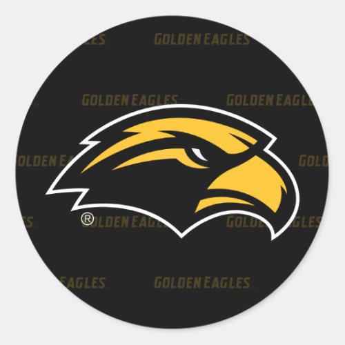 Southern Mississippi University Logo Watermark Classic Round Sticker