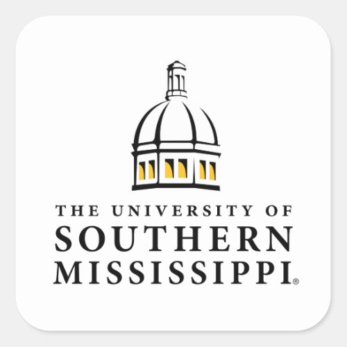Southern Mississippi University Mark Square Sticker