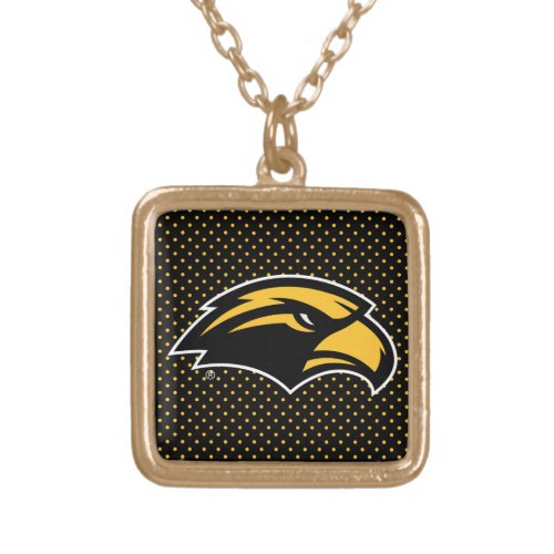 Southern Mississippi University Polka Dot Pattern Gold Plated Necklace
