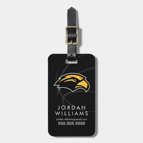 Southern Mississippi University State Basketball Luggage Tag