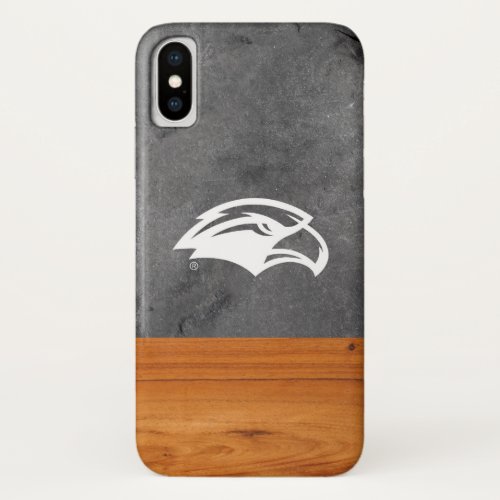 Southern Mississippi Wood Cement Half White iPhone X Case