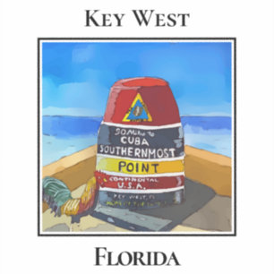 Southern Most Point Marker, Key West Florida Sticker