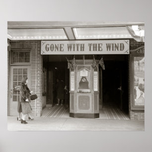 Southern Movie House, 1940. Vintage Photo Poster