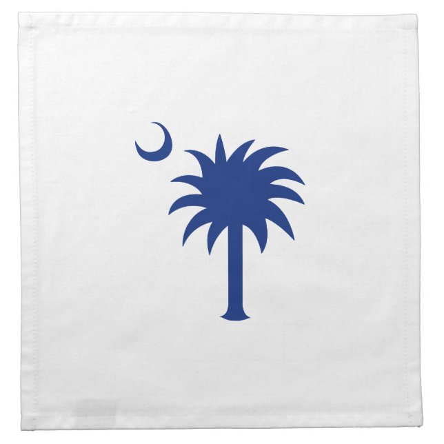 Southern Navy Palmetto Tree Carolina Napkins (Front)