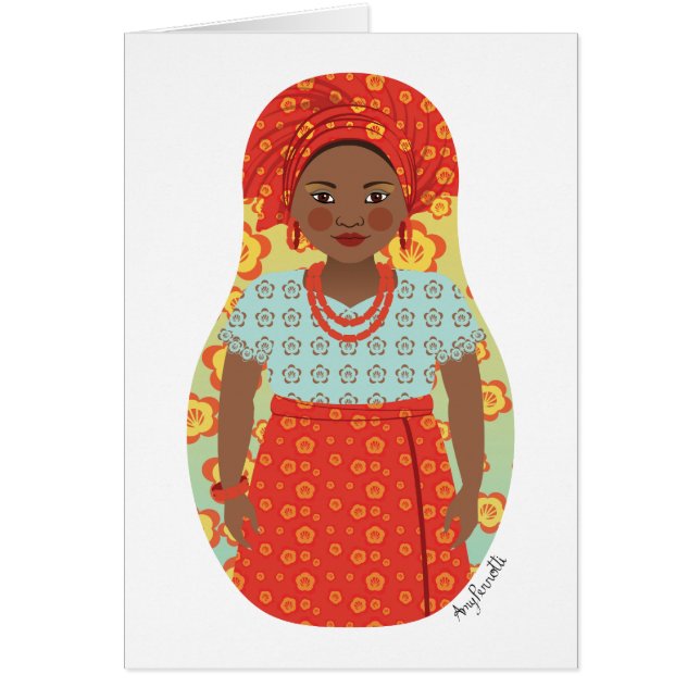 Southern Nigerian Matryoshka Card (Front)