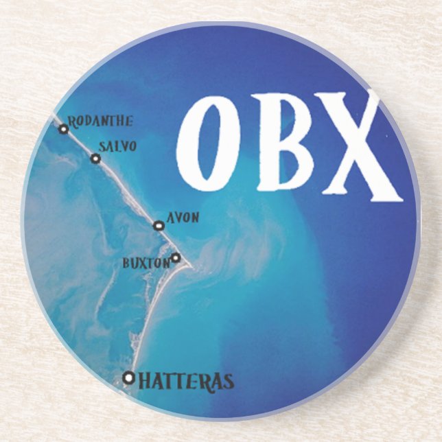 Southern OBX Map Drink Coaster (Front)