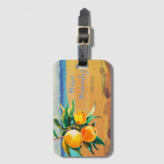 southern oranges luggage tag (Front Vertical)