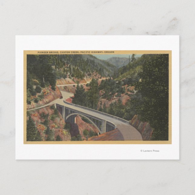 Southern Oregon - Pioneer Bridge, Canyon Creek Postcard (Front)