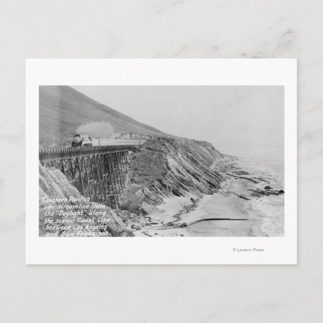 Southern Pacific Daylight TrainCoast Postcard (Front)