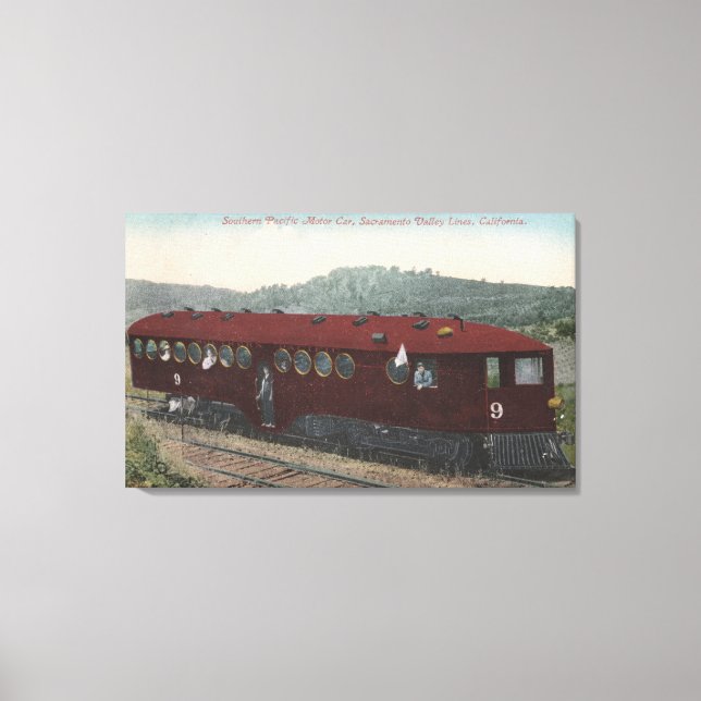 Southern Pacific Motor Car Canvas Print (Front)