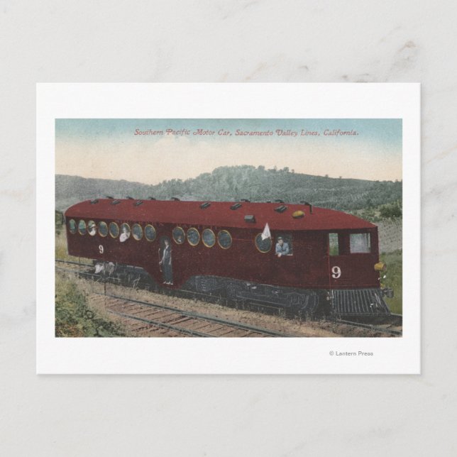Southern Pacific Motor Car Postcard (Front)
