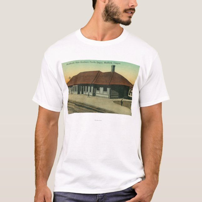 Southern Pacific Railroad Depot in Medford, OR T-Shirt (Front)