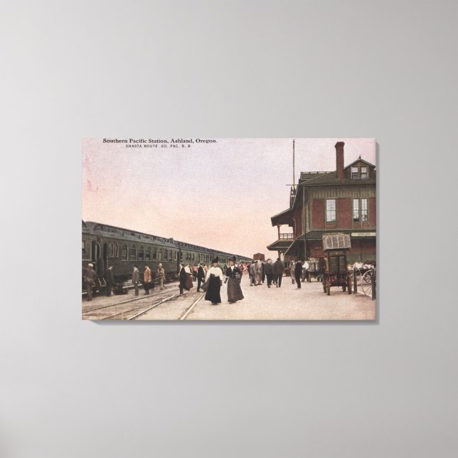 Southern Pacific Railroad Station Canvas Print (Front)