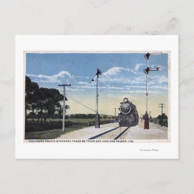 Southern Pacific Railroad to Pajaro Postcard (Front)