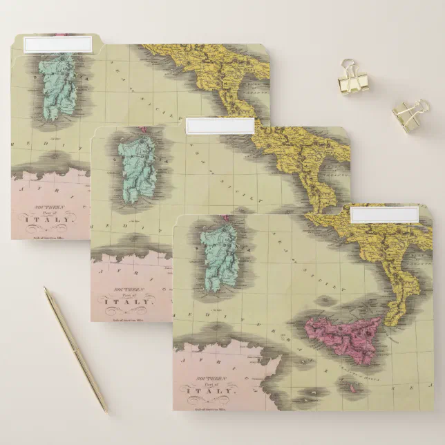 Southern Part of Italy File Folder | Zazzle