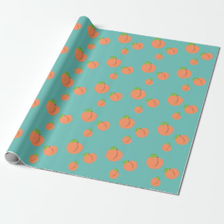 Southern Peach Emoji - Peachy Party Wrapping paper
