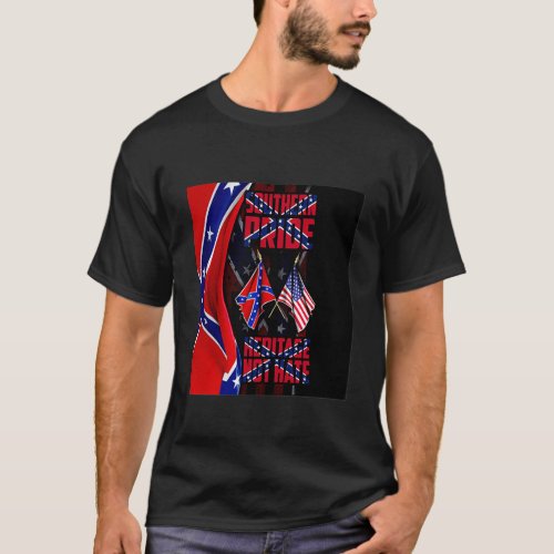 Southern Pride American Flag Heritage Not Hate T_Shirt